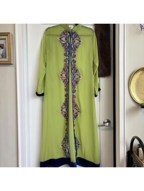 GREEN SHEER BOHO VINTAGE JACKET